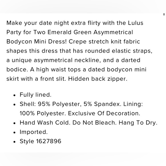 Party for Two Emerald Green Asymmetrical Bodycon Mini Dress - Picture 12 of 12